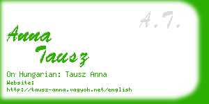 anna tausz business card